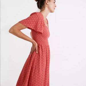 Eyelet Lucie Smocked Mini Dress